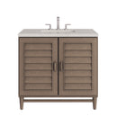 James Martin Portland 36" Single Bathroom Vanity, Whitewashed Walnut