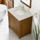 James Martin Bellshire 36" Single Bathroom Vanity, Honey Oak