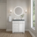 James Martin Bristol 30" Single Bathroom Vanity, Bright White