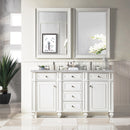James Martin Bristol 60" Double Bathroom Vanity, Bright White