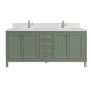 James Martin Chicago 72" Double Bathroom Vanity, Smokey Celadon