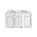James Martin Bristol 60" Double Bathroom Vanity, Bright White