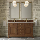 James Martin Brookfield 60" Double Bathroom Vanity, Honey Oak