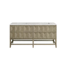 James Martin Emmeline 72" Double Bathroom Vanity, Pebble Oak