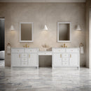 James Martin Bellshire 120" Double Bathroom Vanity, Bright White
