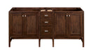 James Martin Addison 72" Double Bathroom Vanity, Mid-Century Acacia