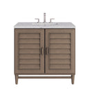 James Martin Portland 36" Single Bathroom Vanity, Whitewashed Walnut