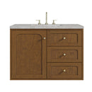 James Martin Laurent 36" Dual Mount Single Bathroom Vanity, Honey Oak