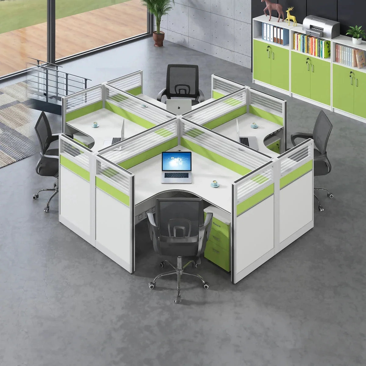 Leona · L-Shaped Cubicle Workstation, photo 2 of 17