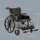 Heavy-Duty Manual Wheelchair for Adults with Double X Force Support