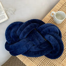Velvet knot throw pillow living room decorative cushion by Decorbites