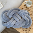 Velvet knot throw pillow living room decorative cushion by Decorbites