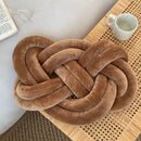 Velvet knot throw pillow living room decorative cushion by Decorbites