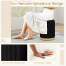 Velvet/Linen Fabric Storage Ottoman Set of 2 by LJGDeals