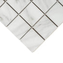 Venato Bianco Glossy Straight Joint 2x2 Porcelain Mosaics 12x12