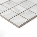 Venato Bianco Glossy Straight Joint 2x2 Porcelain Mosaics 12x12