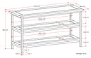 Skyler 60 Inch Wide Solid Mango Wood TV Stand in Dark