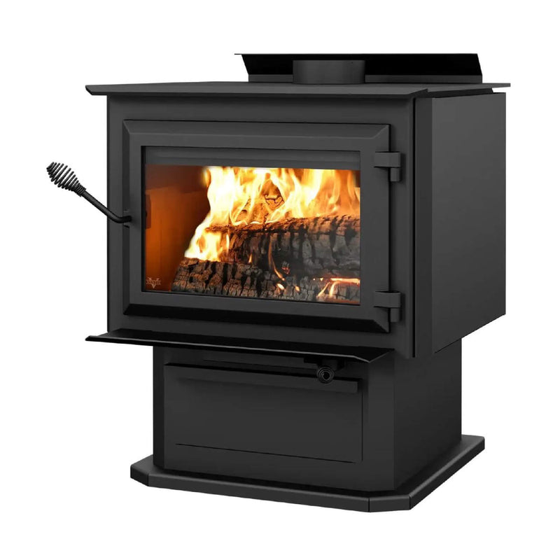 Ventis Small Wood Direct Vent Wood Stove On Pedestal With Blower (SAK35042)