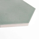 Verdant Crackled Hexagon 5 Ceramic Tiles 5x5