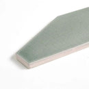 Verdant Crackled Longest Hexagon Ceramic Tiles 3x8