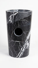 Verde Antico Marble Freestanding Column Pedestal Sink D16xH34 by GobekDesign