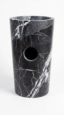 Black Granite Pedestal Bathroom Sink Column 16 Inch