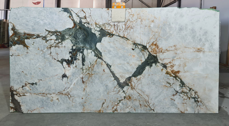 Verde Bookmatching Polished Marble Slab