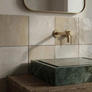 Verde Tia Honed Bauhaus Marble Sink 20x20