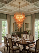 Gorgeous Murano Felci Amber Glass Chandelier