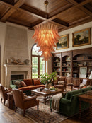 Gorgeous Murano Felci Amber Glass Chandelier