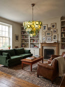 Elegant Green Murano Disc Chandelier