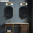 GobekUsa Versatile Swivel Dome Milk Glass Vanity Light - Postmodern Brass Wall Lamp for Bath Décor