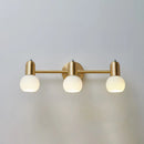 GobekUsa Versatile Swivel Dome Milk Glass Vanity Light - Postmodern Brass Wall Lamp for Bath Décor