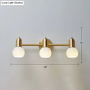GobekUsa Versatile Swivel Dome Milk Glass Vanity Light - Postmodern Brass Wall Lamp for Bath Décor