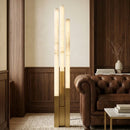 Vertical Alabaster Geometric Floor Lamp