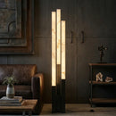 Vertical Alabaster Geometric Floor Lamp