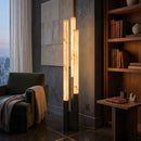 Vertical Alabaster Geometric Floor Lamp