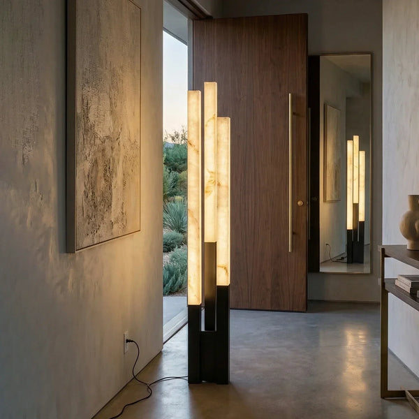 Vertical Alabaster Geometric Floor Lamp, photo 2 of 20