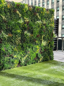 Evergreen Triptych Artificial Vertical Garden Green Wall Panel Set of 3 33 SQ FT – UV Resistant – Commercial Grade by Designer Plants USA