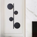 GobekUsa Vertical Linear Sconce Light: Black/Gold Finish, Post-Modern Design with 3 LED Metal Wall Lamp Heads