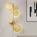 GobekUsa Vertical Linear Sconce Light: Black/Gold Finish, Post-Modern Design with 3 LED Metal Wall Lamp Heads