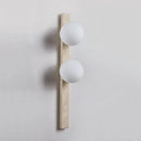 Vertical Travertine Ball Wall Sconce