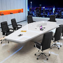 Vertix · White Conference Room Table, Tapered Hexagon