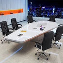 Vertix · White Conference Room Table, Tapered Hexagon