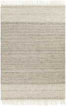 Cream Veruela Wool Blend Braided Tassel Area Rug - Clearance