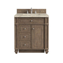 James Martin Bristol 30" Single Bathroom Vanity, Whitewashed Walnut