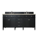 James Martin Brittany 72" Double Bathroom Vanity, Black Onyx