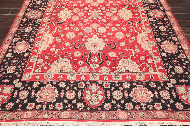 7'10" x 10' Hand Knotted Reversible Heriz Wool Area Rug Red