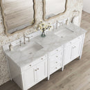 James Martin Brittany 72" Double Bathroom Vanity, Bright White