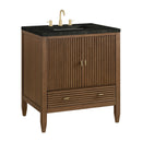 James Martin Myrrin 30" Single Bathroom Vanity, Mid-Century Walnut